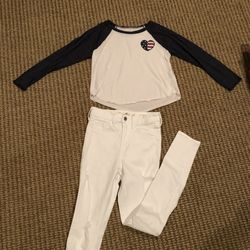 Hollister Outfit. Pants 00 size, Top XS size. 