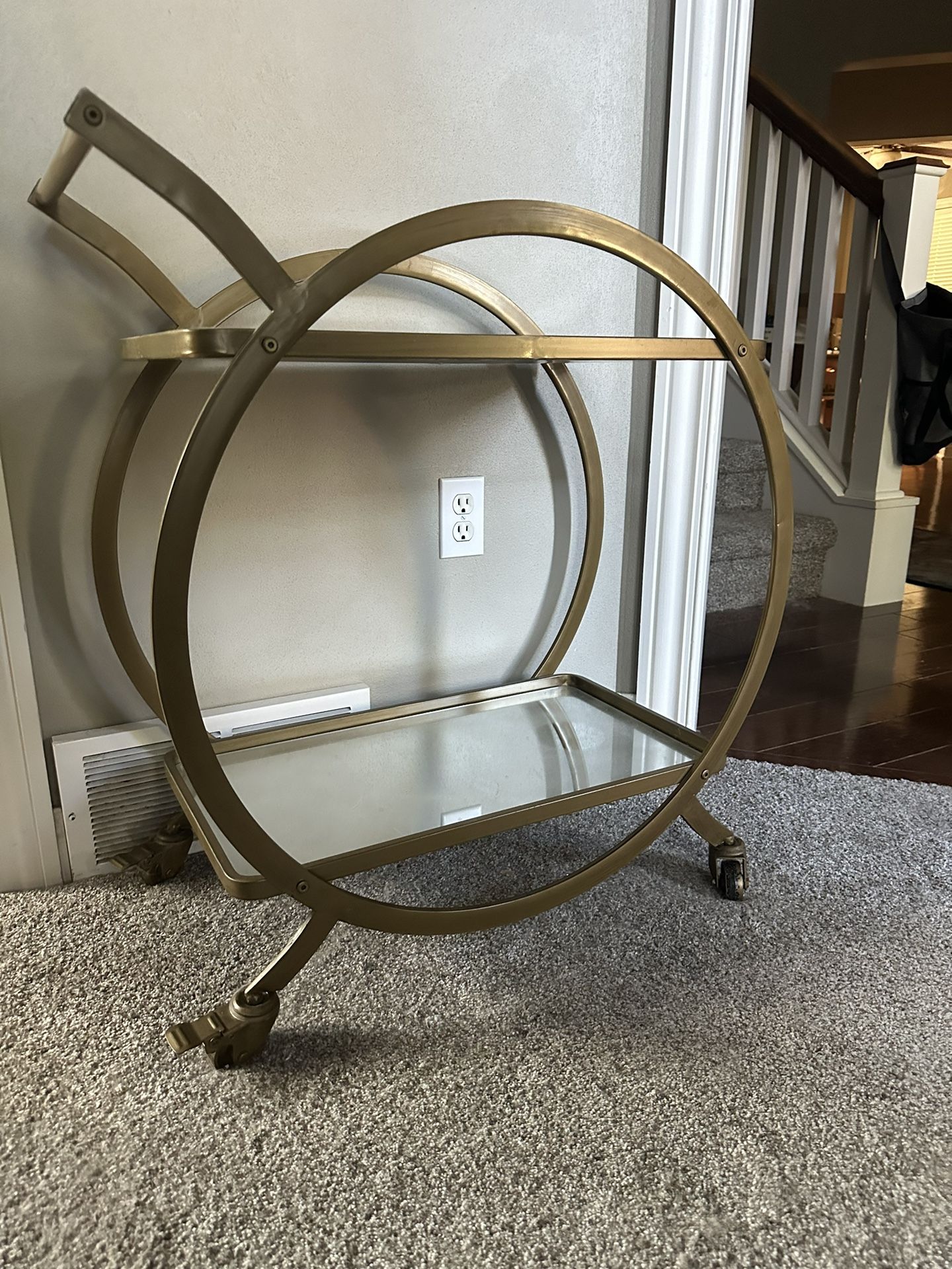 * Metal & Glass Beverage Cart (Great Condition) *
