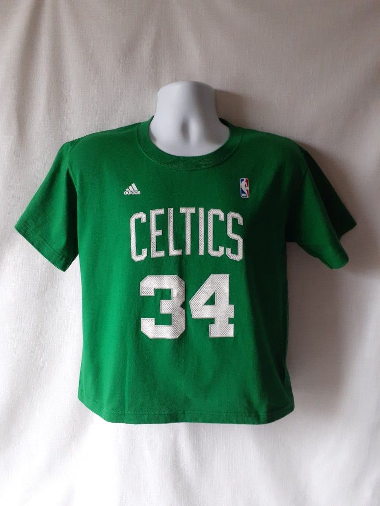 Adidas Boston Celtics #34 Paul Pierce boy's short sleeve graphic t-shirt size L