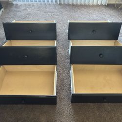 4 DRAWER DRESSER Black