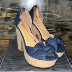 Denim Wedges