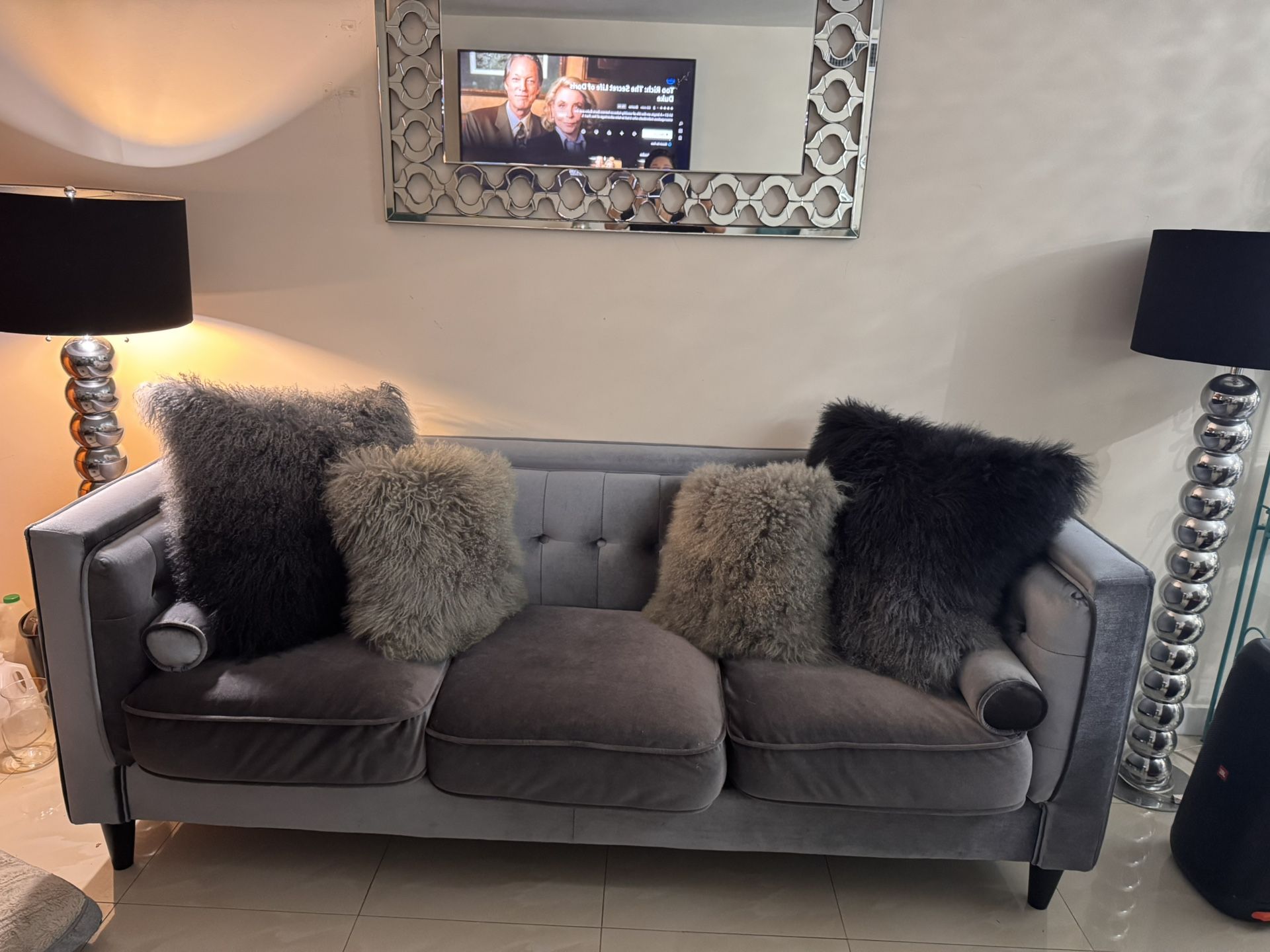 83” Velvet Couch