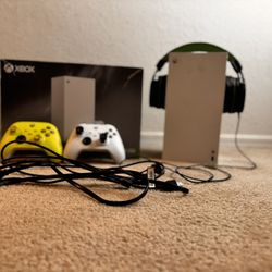 Xbox X Series With Remotes And Headset