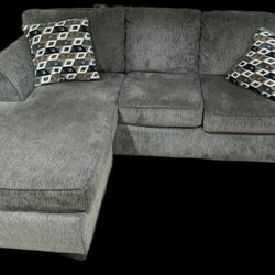 Grey L shape couch 2 way