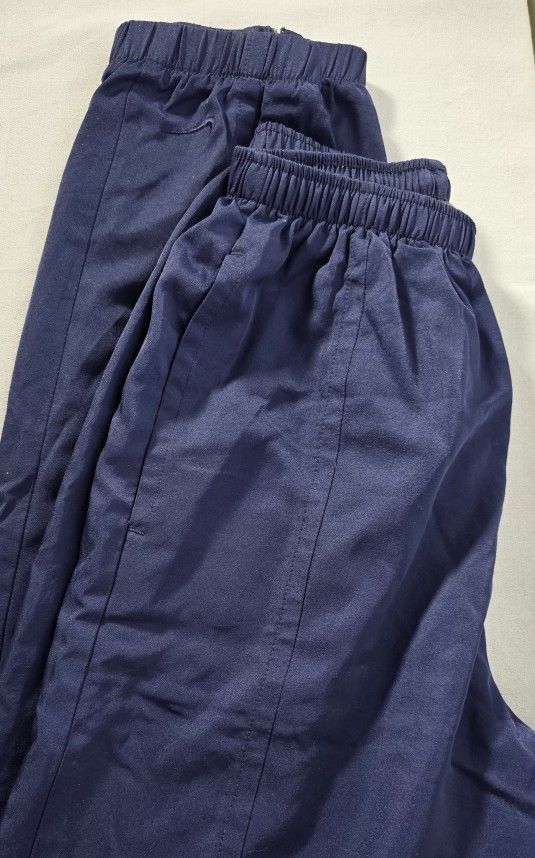 Nike Pants Vintage Poly Windbreaker Men’s Medium, Gym Teacher pants, Blue and Lined Cotton