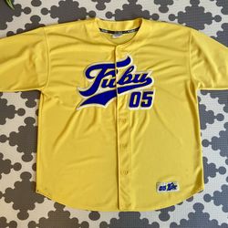 FUBU Vintage Baseball Jersey XXL Yellow/Blue