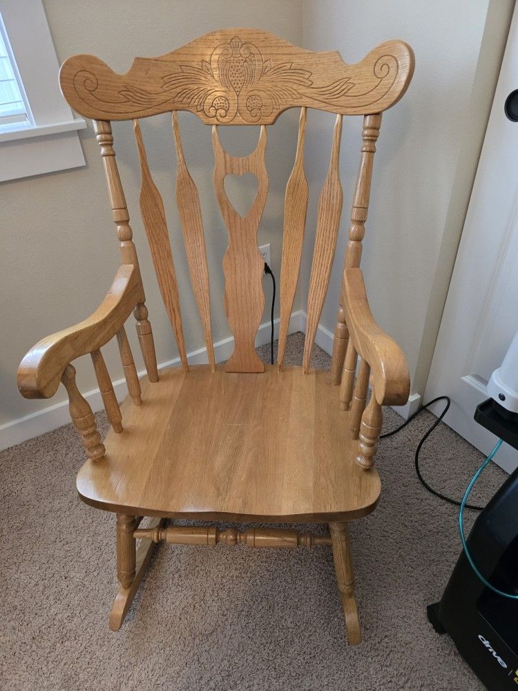 Large Light Wood Rocking Chair