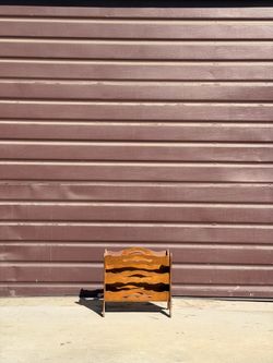 Vintage Mid Century Wooden Butler Style 717 Magazine Rack Holder