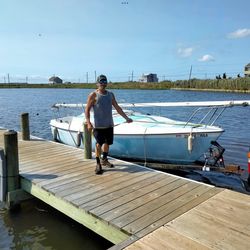 McGregor 22’ Sailboat with trailer, sails, masts, rudder, tiller and rigging.