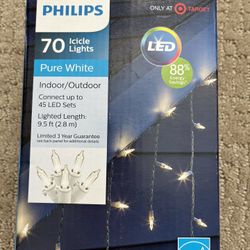 Pure White Icicle Lights