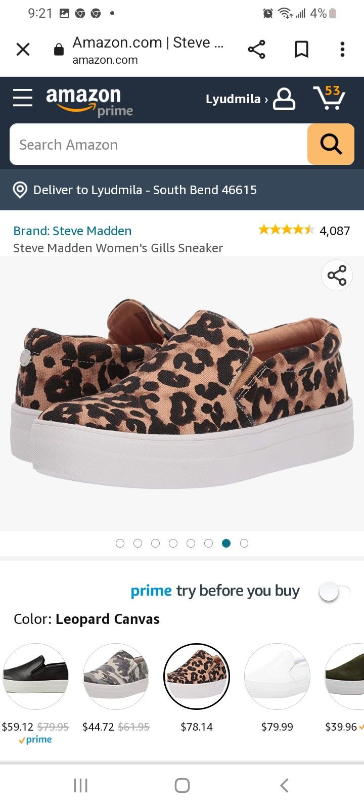 Steve Madden Women's Gills Sneaker
8.5