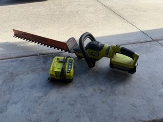Ryobi Cordless Hedge Trimmer with 2 Batteries and Charger