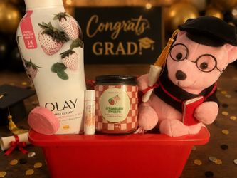 Strawberry graduation gift basket for her