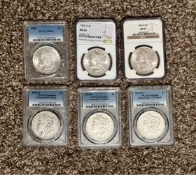Silver Morgan dollar