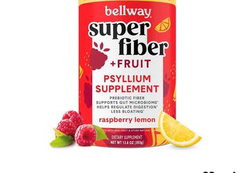 Bellway Súper fibra + fruta, polvo de cáscara de psyllium orgánico