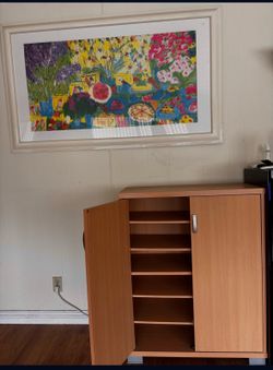 Shoe closet cabinet oak color - soft close