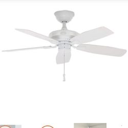 Hampton Bay Gazebo II 42 in. Indoor/Outdoor White Ceiling Fan