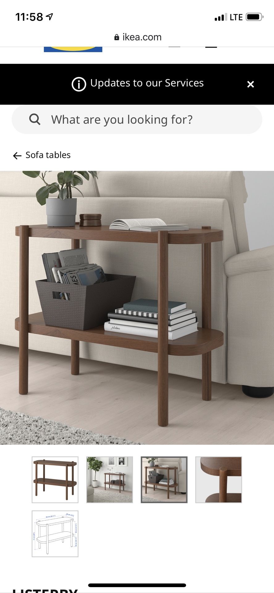 Console table (ikea listerby)