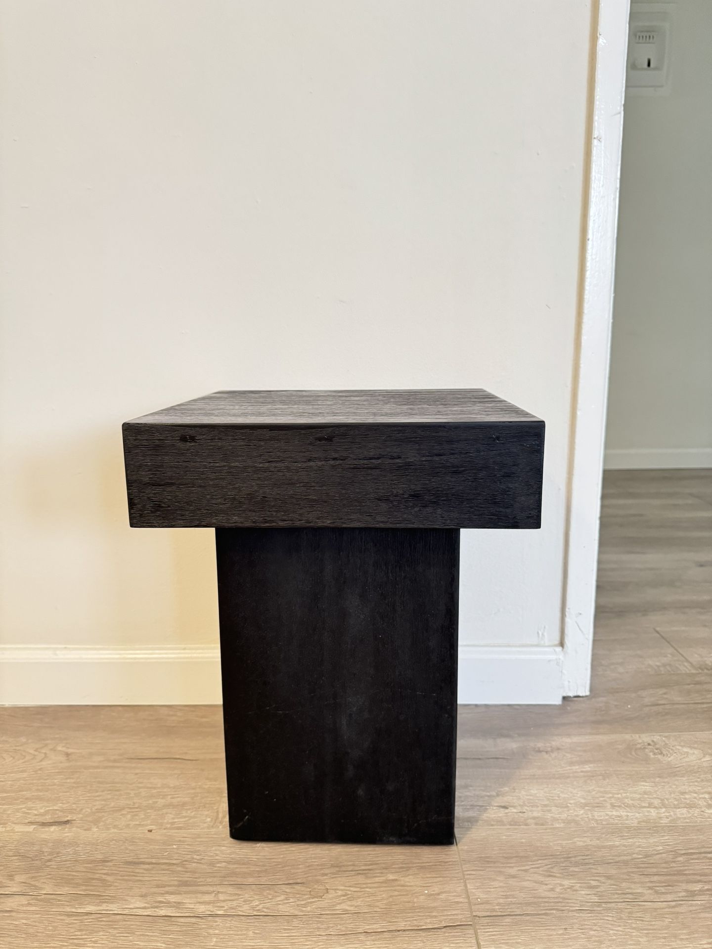 Black Square Small End Table - Burke Decor