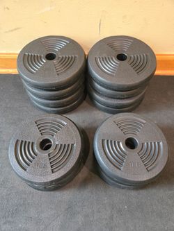 Small Standard 1inch 4lb and and 6lb Vinyl Weight Plates (72lb)