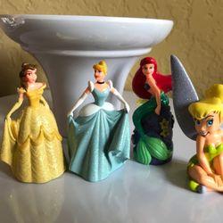 Disney 4 Princess Figurines with Bag