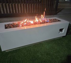48” Fire Pit With Brown Lava Rocks