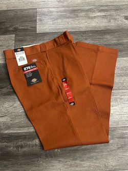 Men’s 874 Original Fit Dickies Pant 36x32 WSD Brown Duck Orange