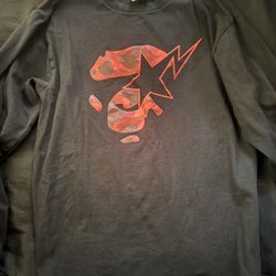 bape red and black long sleeve