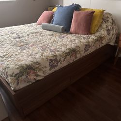 IKEA Queen Bed frame with storage 4 Drawers