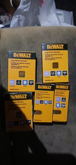 Dewalt 23g Pin Nails Diff Sizes New
