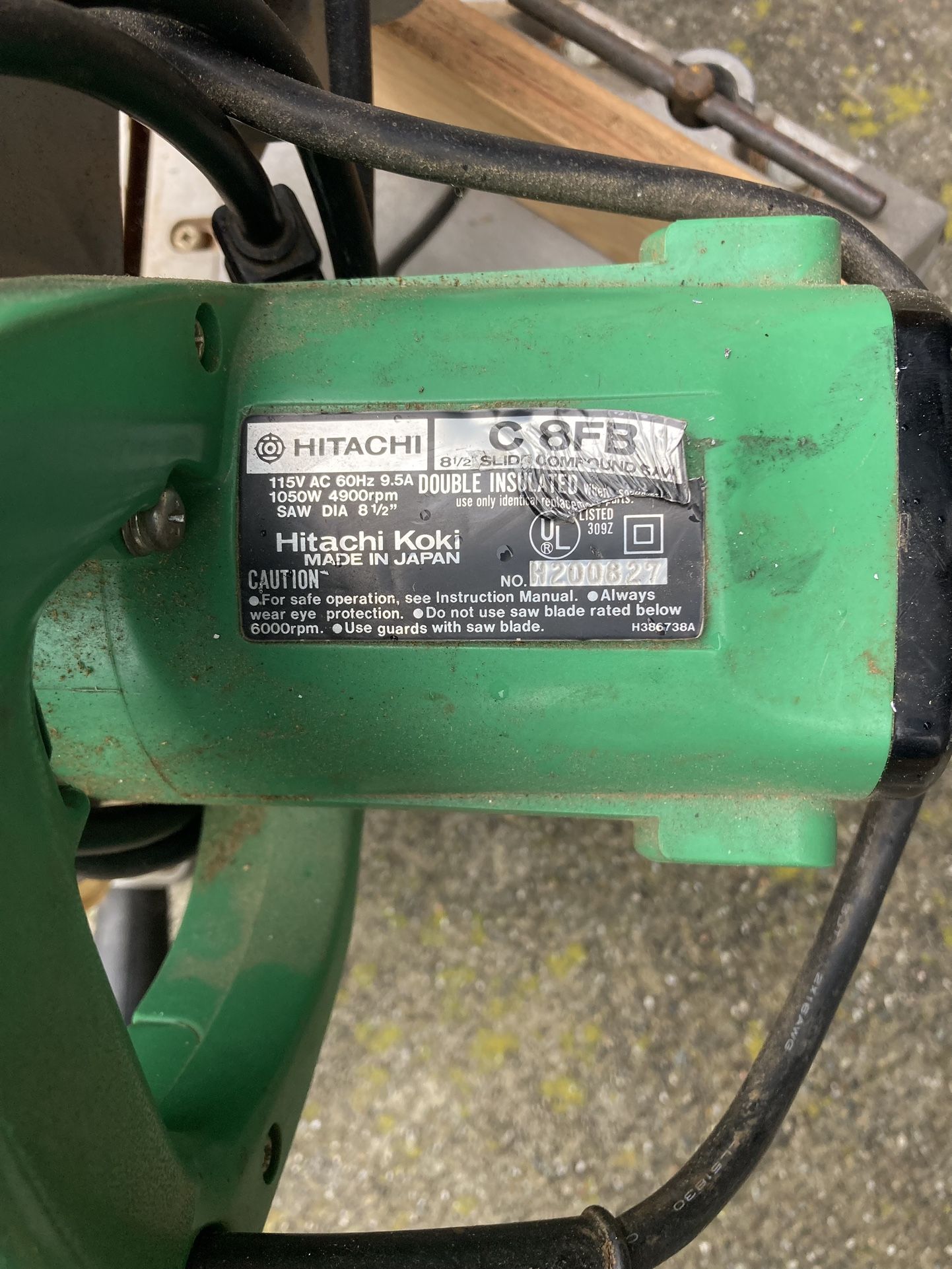 Hitachi C8FB, 8 1/2” Slide Compound Saw