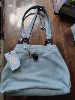 Baby Blue Vintage Leather Collection Brighton Bag