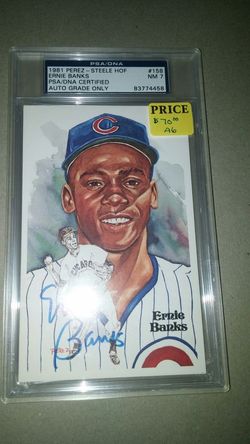 Ernie Banks Perez Steele postcard