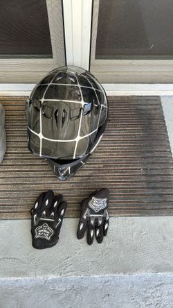Black motorcycle helmet