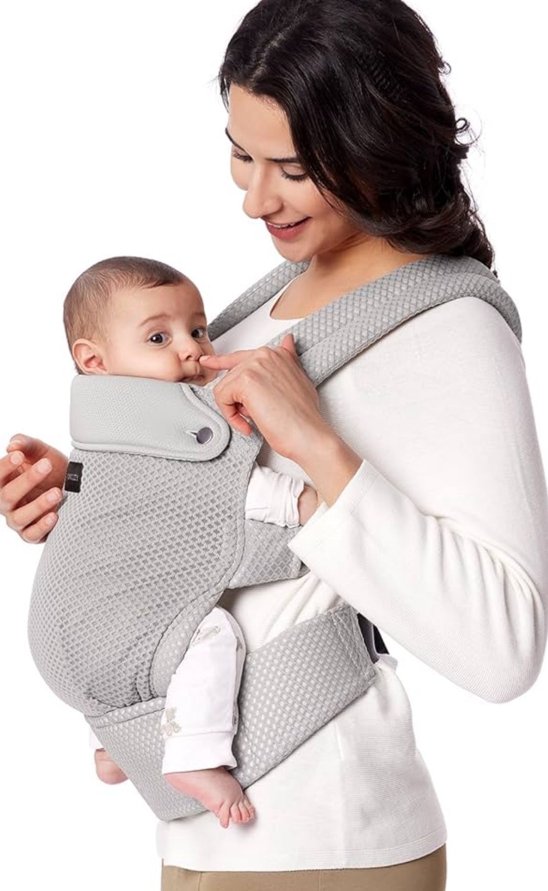 Momcozy Breathable Mesh Baby Carrier, Ergonomic and Lightweight Infant Carrier for 3-24 Months