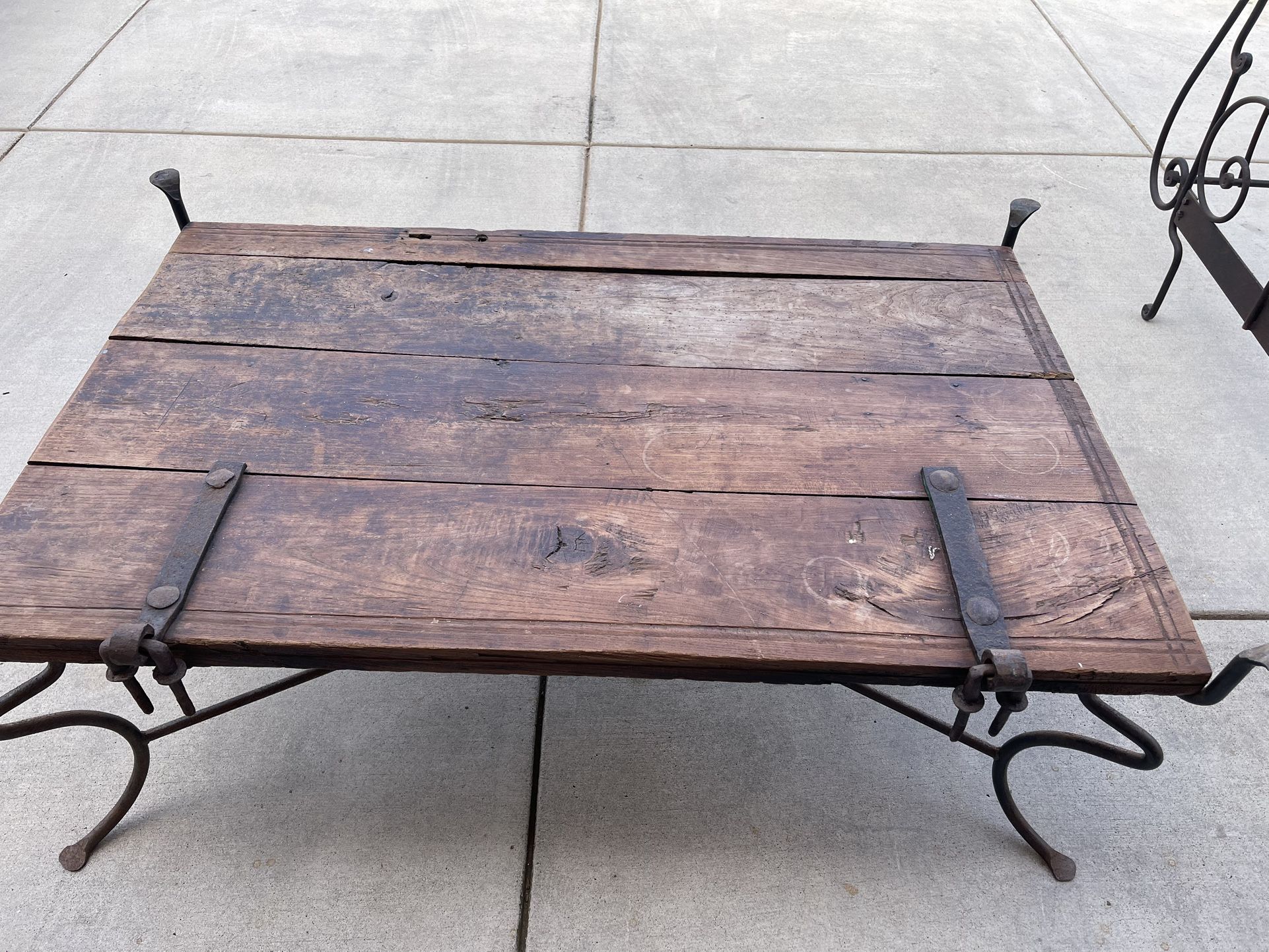 1900 Century Door Converted Into A Coffee Table