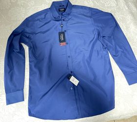 CHAPS WRINKLE RESISTANT SLIM FIT L 16-16 1/2  34/35 MOISTURE WICKING PERFORMANCE.