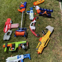 Nerf Guns With Ground Scooper