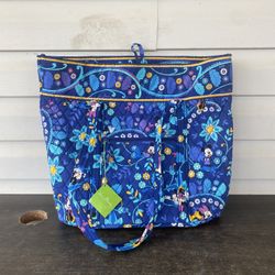 NWT Disney Vera Bradley Mickey Mouse Disney Dreaming Blue Tote Bag