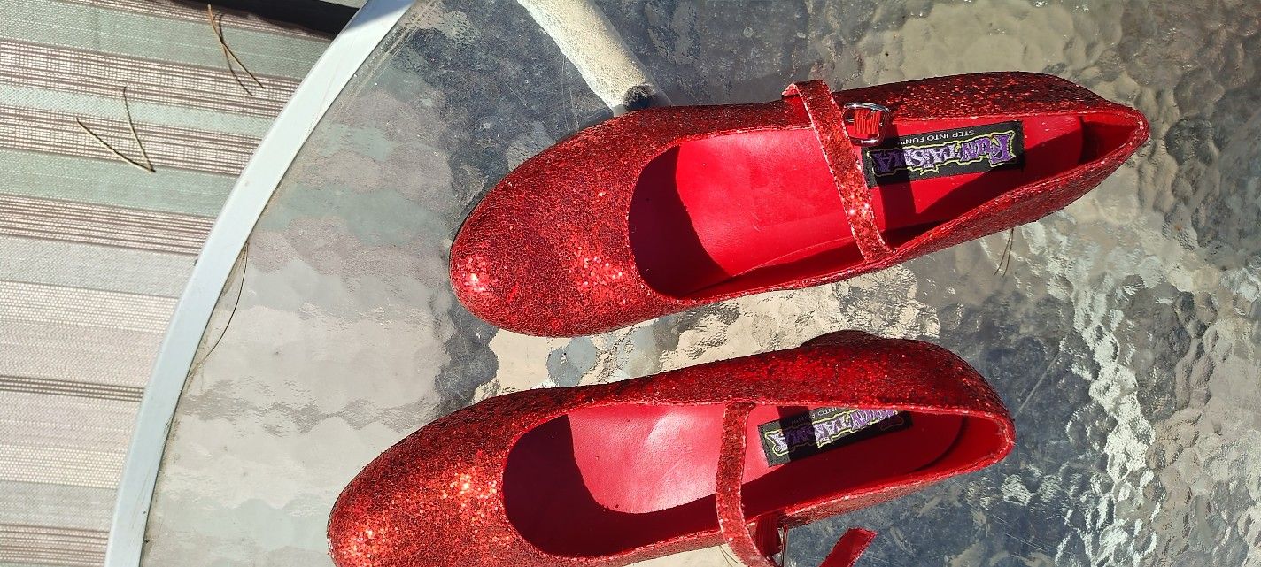 Red Glitter 2 Inch Heels With Straps!. Taps Can Be Added