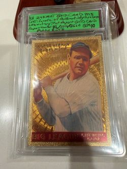 Babe Ruth 24K Gold Card Slabbed GEM 10
