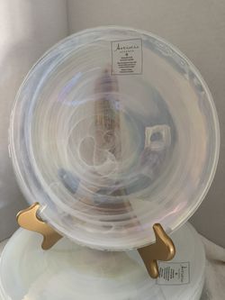 Artistic Accents Iridescent Swirl Dinner Plates 10 7/8” round Made in Turkey (each is $20) 1dz available 