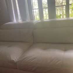 Real nice white leather couch for Sale in Jacksonville, FL - OfferUp