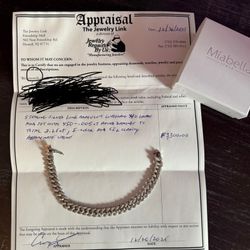 Sterling Silver Men’s 2.25CTW SI2 Clarity Diamond Bracelet