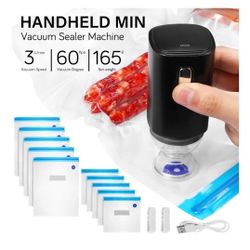 1 Set electric vacuum sealer machine With zip bags selling clamps for cooking and storing food. 