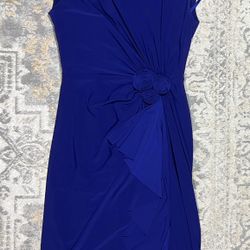 Jones New York Petite Dress Womens Size 2P Blue Floral  