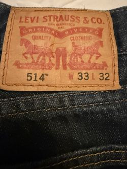 LEVIS 514 Jeans 33 X 32 Blue Denim Wash