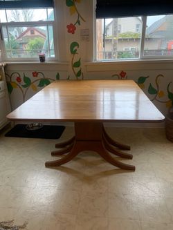 Mid century dining table with leaves