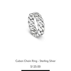 Cuban Chain Ring Size 9