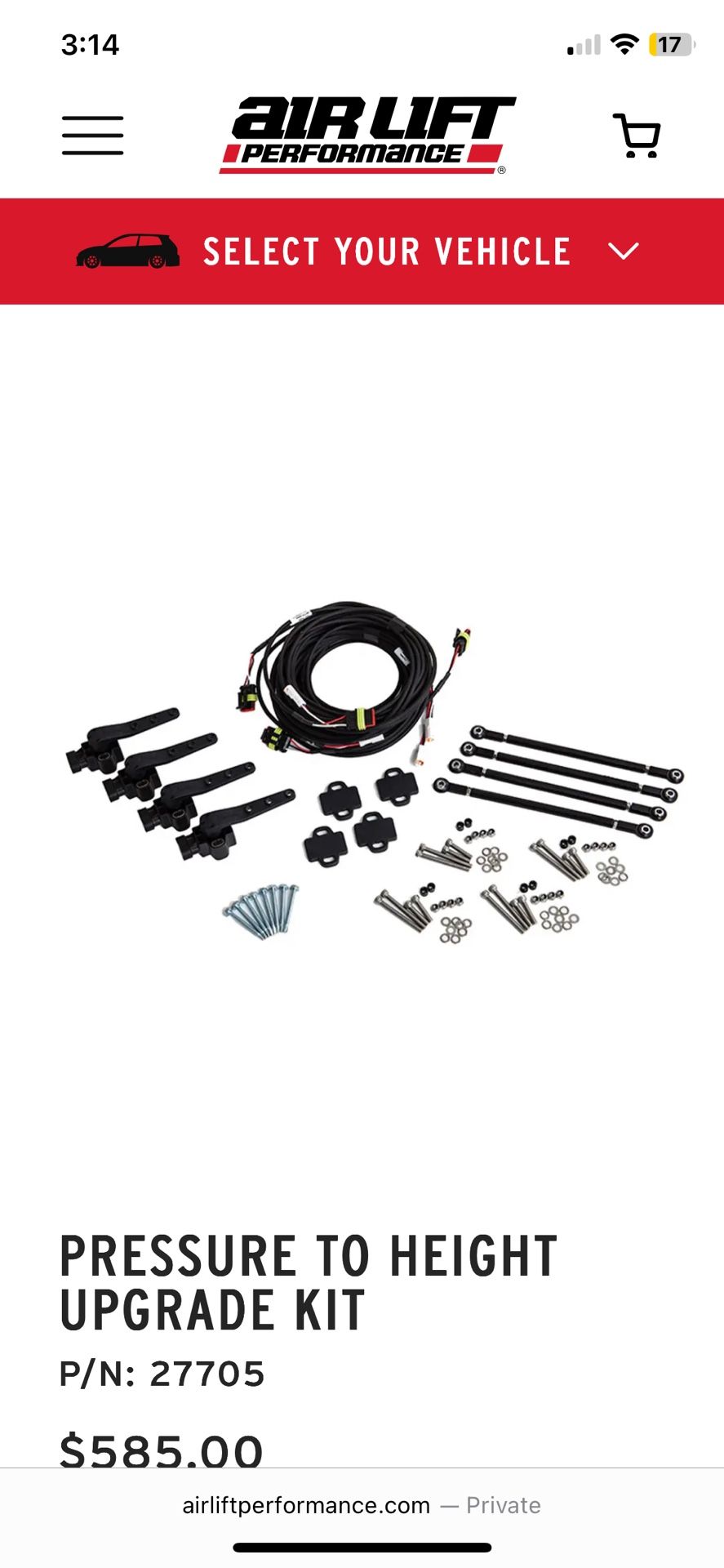 Air Lift 3p To 3H Upgrade Kit (27705)